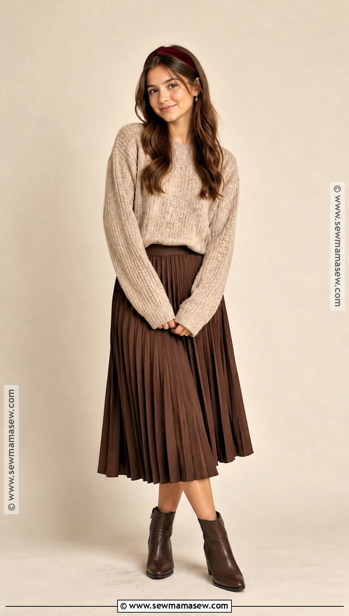 Monochrome Brown Fall Picture Day Outfit - 20 fall picture day outfits