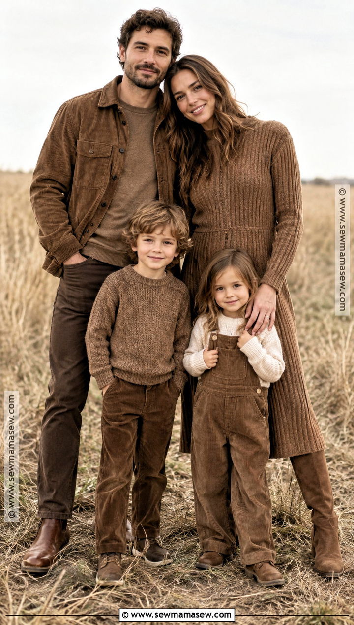 Monochrome Brown Family Picture Outfits - 15 fall family pictures outfits brown