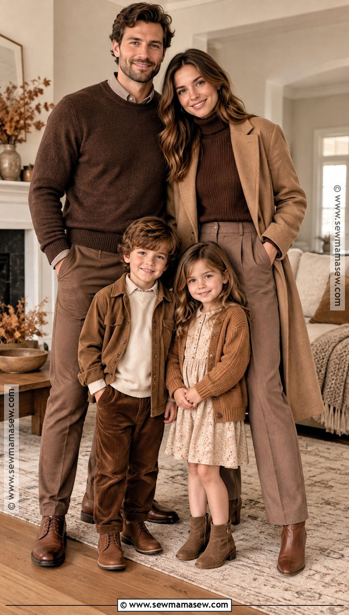 Monochrome Brown Thanksgiving Family Outfit - 20 thanksgiving outfit ideas for family