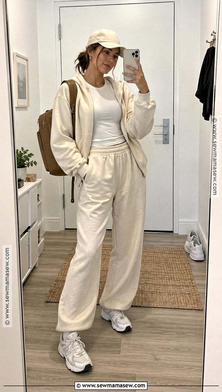 Monochrome Cap With Matching Sweatsuit - 15 Back To School Hat Ideas