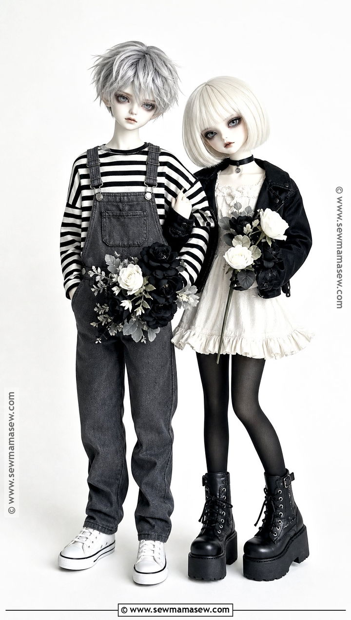 Monochrome Chucky And Tiffany Costume - 45 chucky and tiffany costume ideas