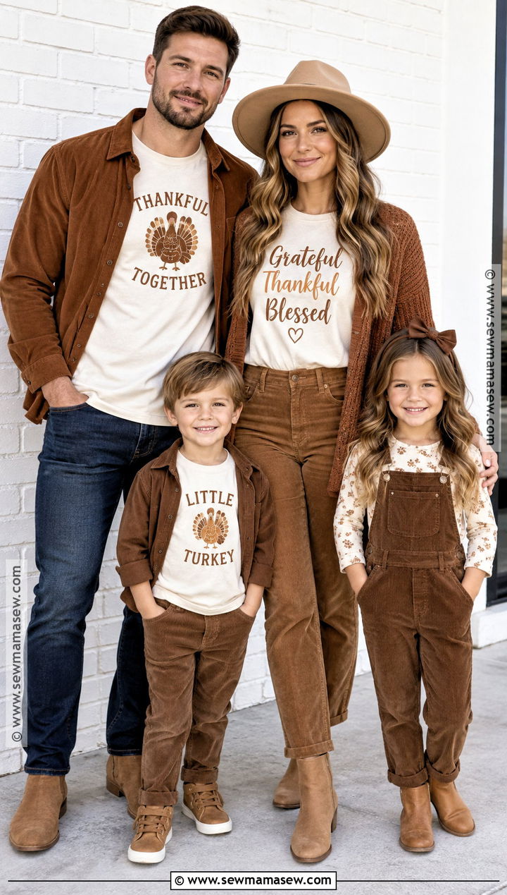 Monochrome Fall Thanksgiving Shirt Outfit - 20 Thanksgiving Shirts for Family