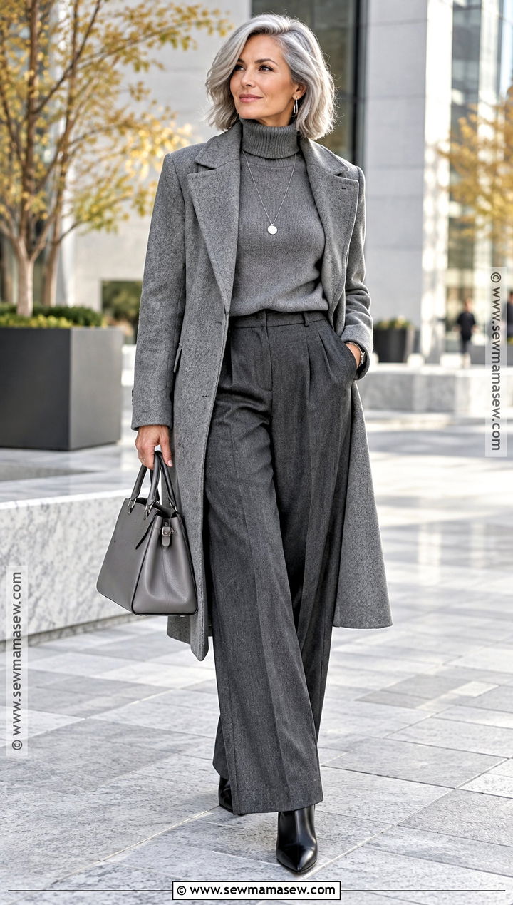Monochrome Gray Autumn Outfit - 25 autumn outfit ideas 2026