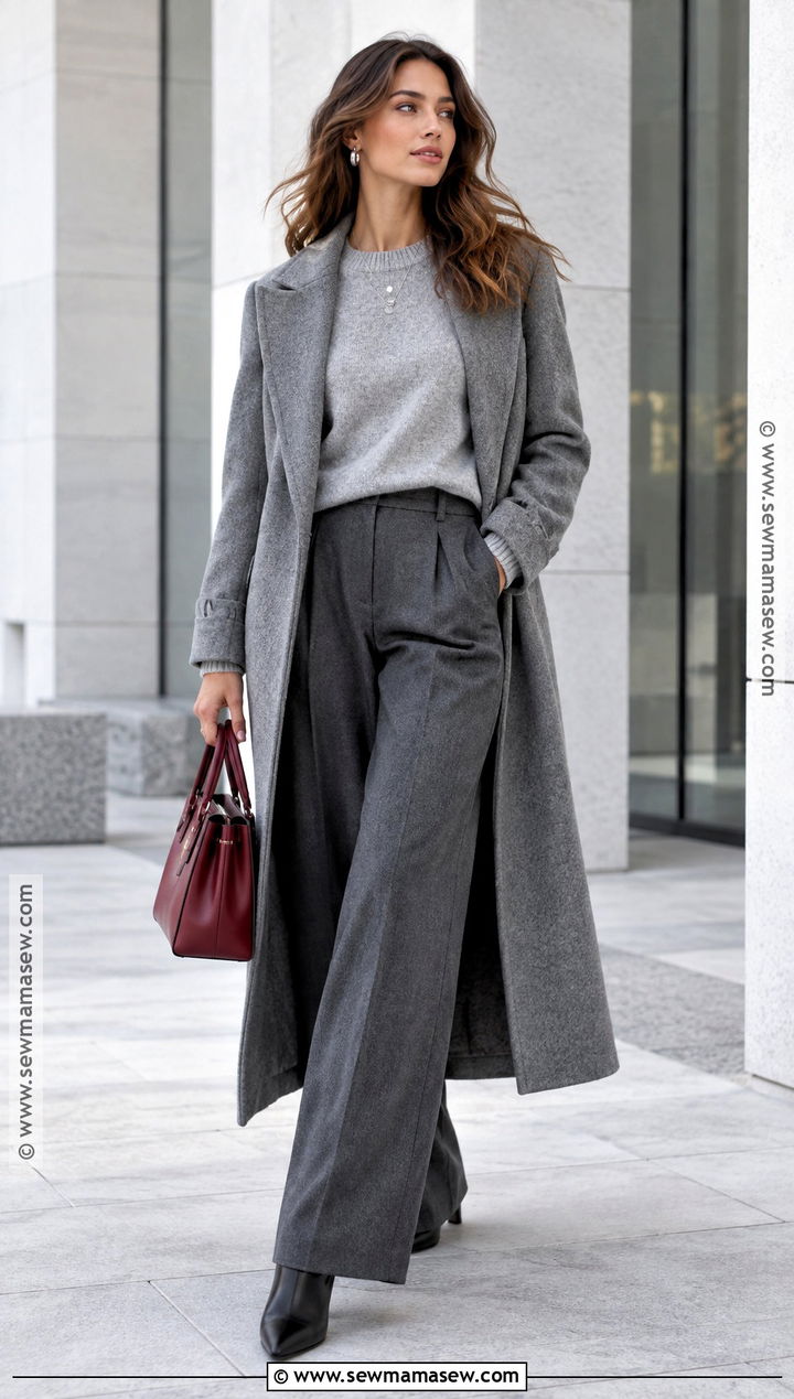 Monochrome Gray Knit Fall Outfit - 20 fall cool girl outfits