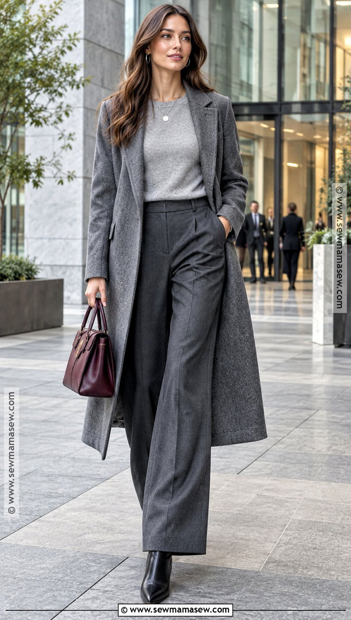 Monochrome Gray Knit Outfit - 15 Fall Fashion 2026 Ideas for Women