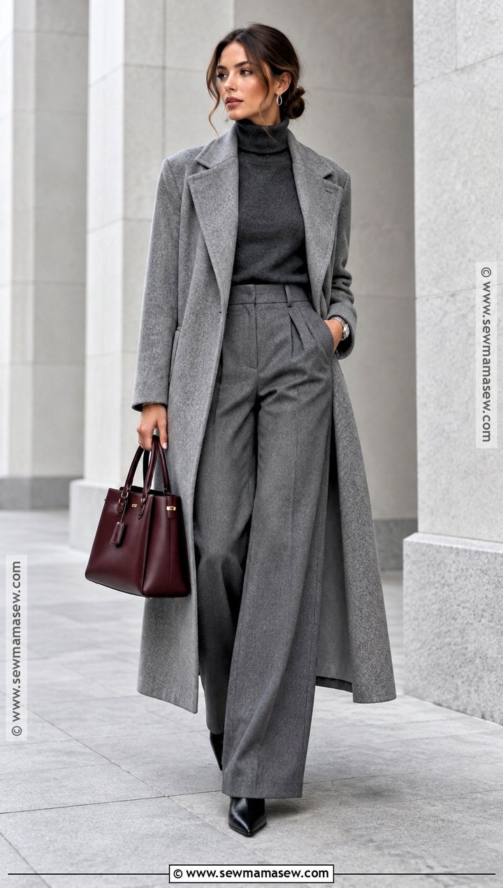 Monochrome Gray Tailored Autumn Outfit - 15 autumn 24 outfits