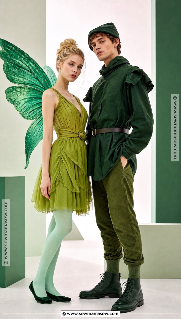Monochrome Green Tinker Bell And Peter Pan Costume - 30 tinker bell and peter pan costume ideas