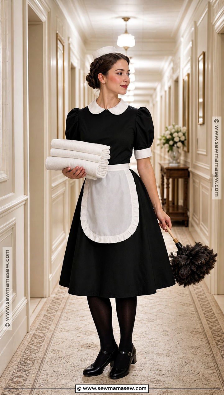 Monochrome Hotel Maid Costume - 45 nun costume ideas