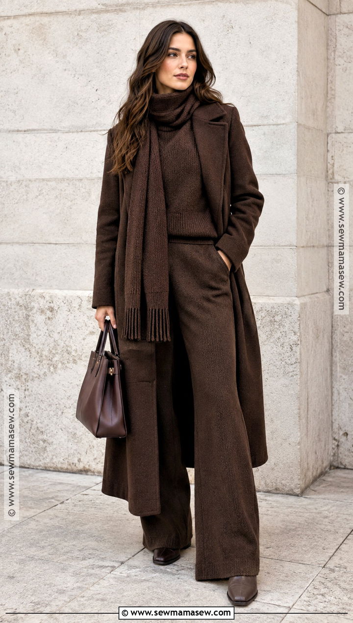 Monochrome Knit Cold Autumn Outfit - 25 cold autumn outfits