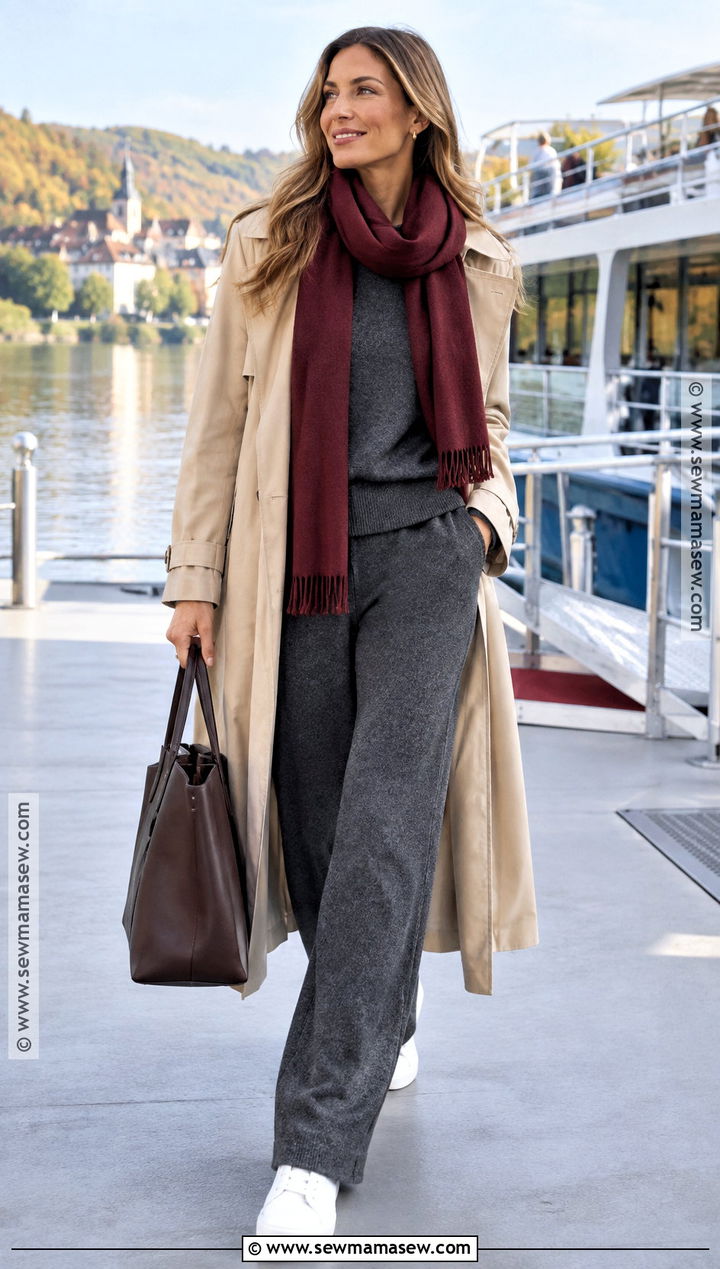 Monochrome Knit Set River Cruise Outfit - 15 european river cruise wardrobe fall ideas