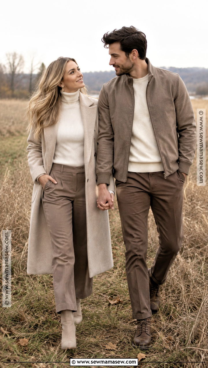 Monochrome Neutral Engagement Photo Outfit - 15 engagement photos outfits november