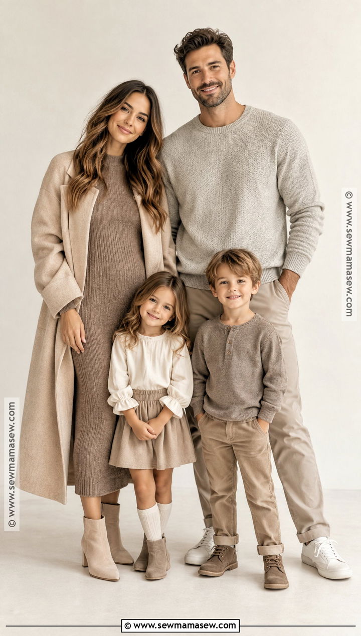 Monochrome Neutral November Family Photo Outfits - 15 november family photos outfits