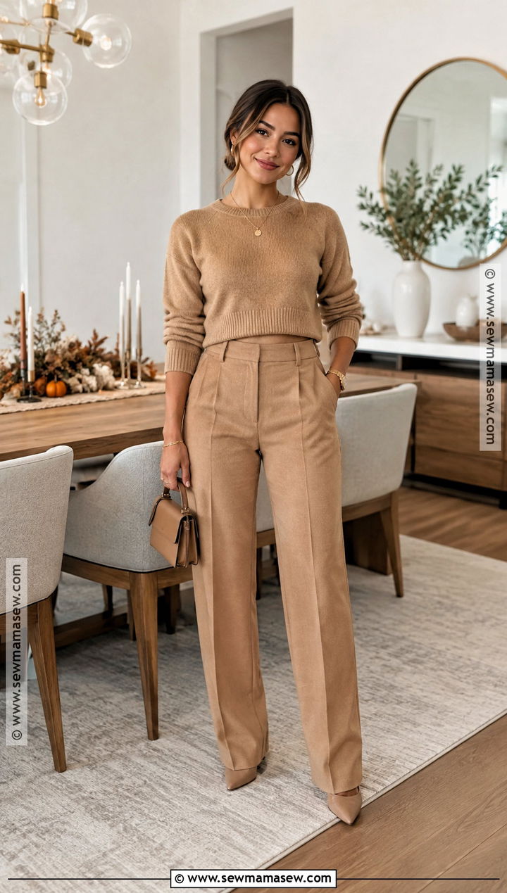 Monochrome Petite Friendsgiving Outfit - 20 friendsgiving outfit inspo ideas