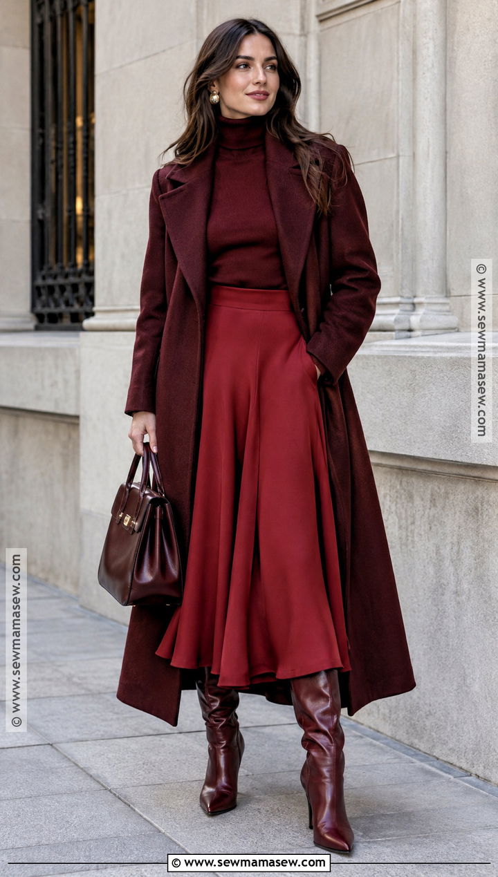 Monochrome Red Fall Outfit - 25 red fall outfits