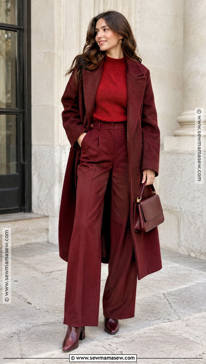 Monochrome Red Street Style Outfit - 25 fall 2026 fashion trends street style