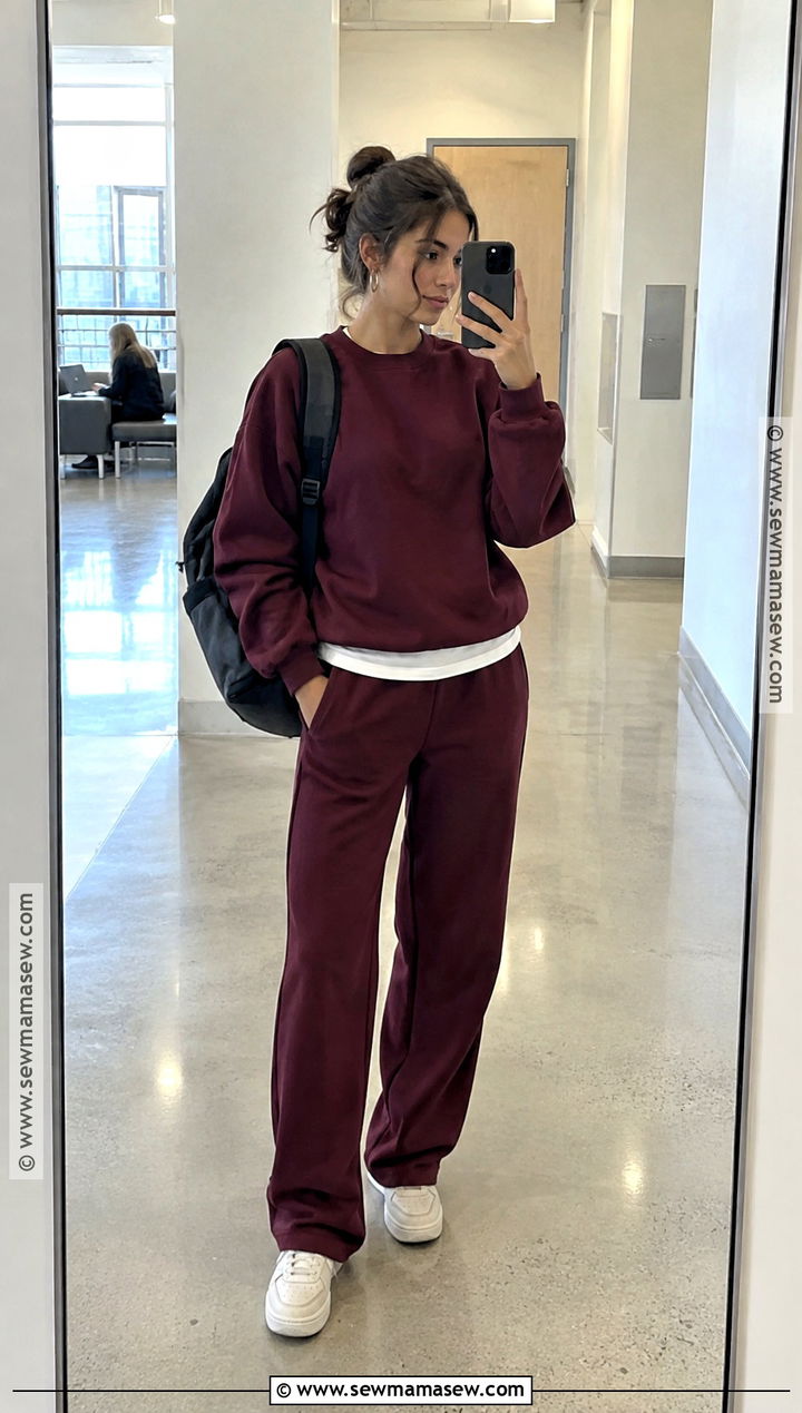 Monochrome Sweat Set Fall School Outfit - 30 fall outfits for school