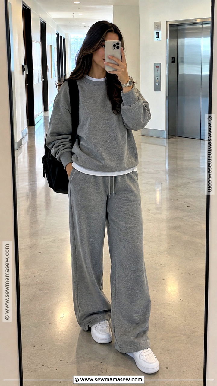 Monochrome Sweat Set School Streetwear Outfit - 20 back to school streetwear outfits