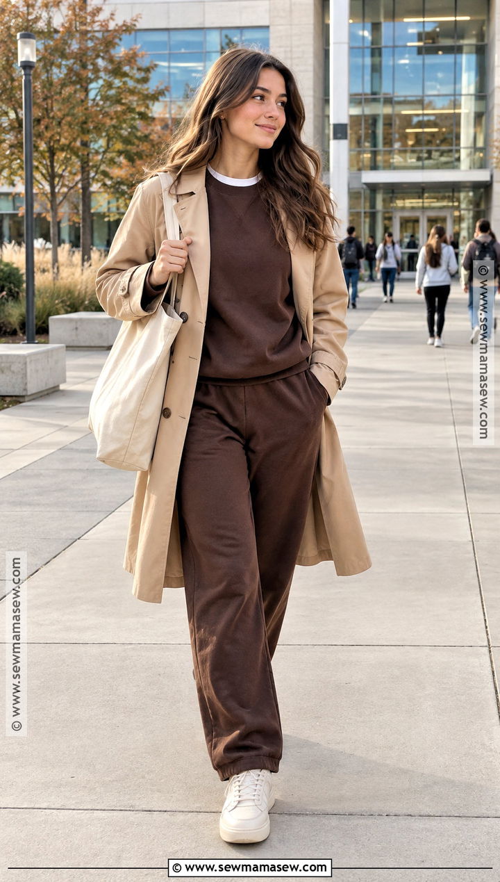 Monochrome Sweatsuit Fall Class Outfit - 25 fall class outfits