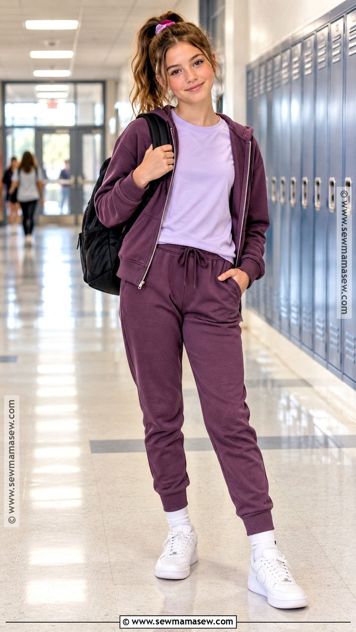 Monochrome Tee And Joggers 6th Grade Outfit - 20 Back To School Outfit Ideas For 6Th Grade