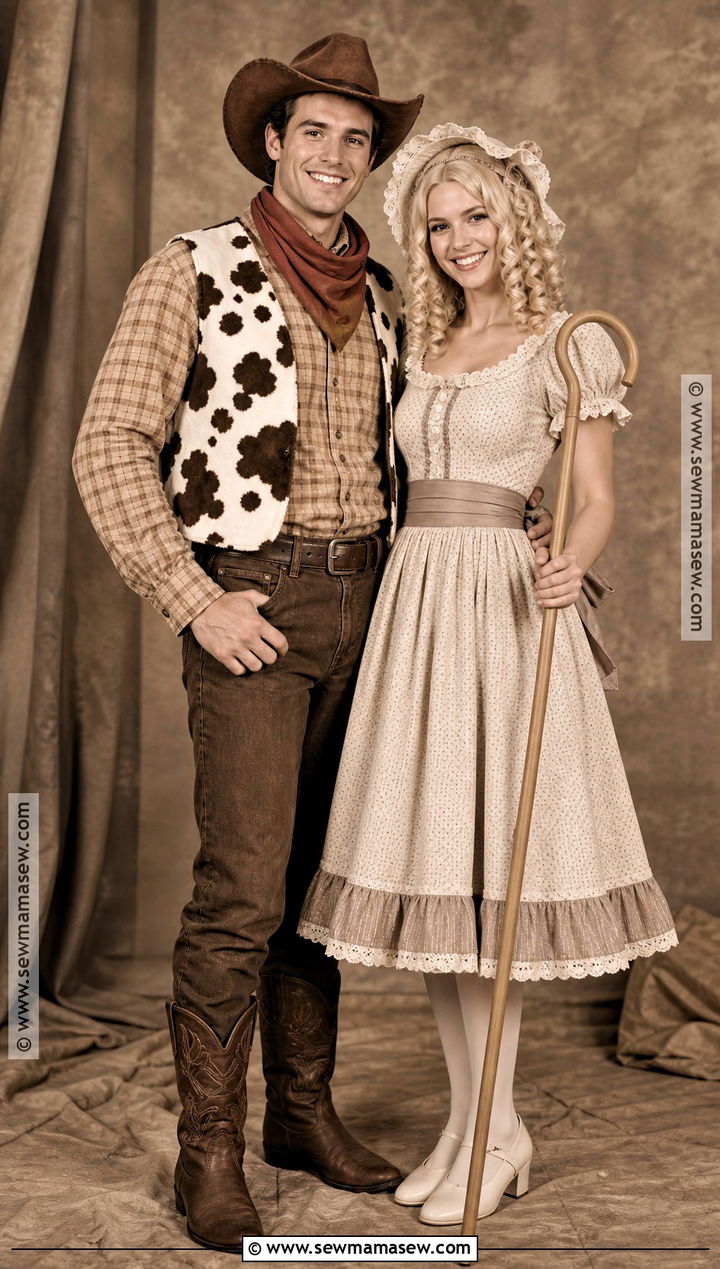 Monochrome Woody And Bo Peep Costume - 40 woody and bo peep costume ideas
