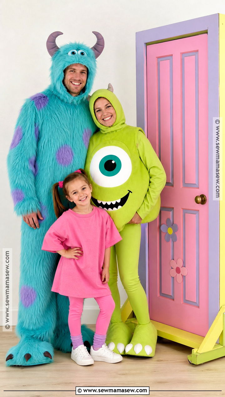 Monsters Inc Family Costume - 30 3 Family Halloween Costumes