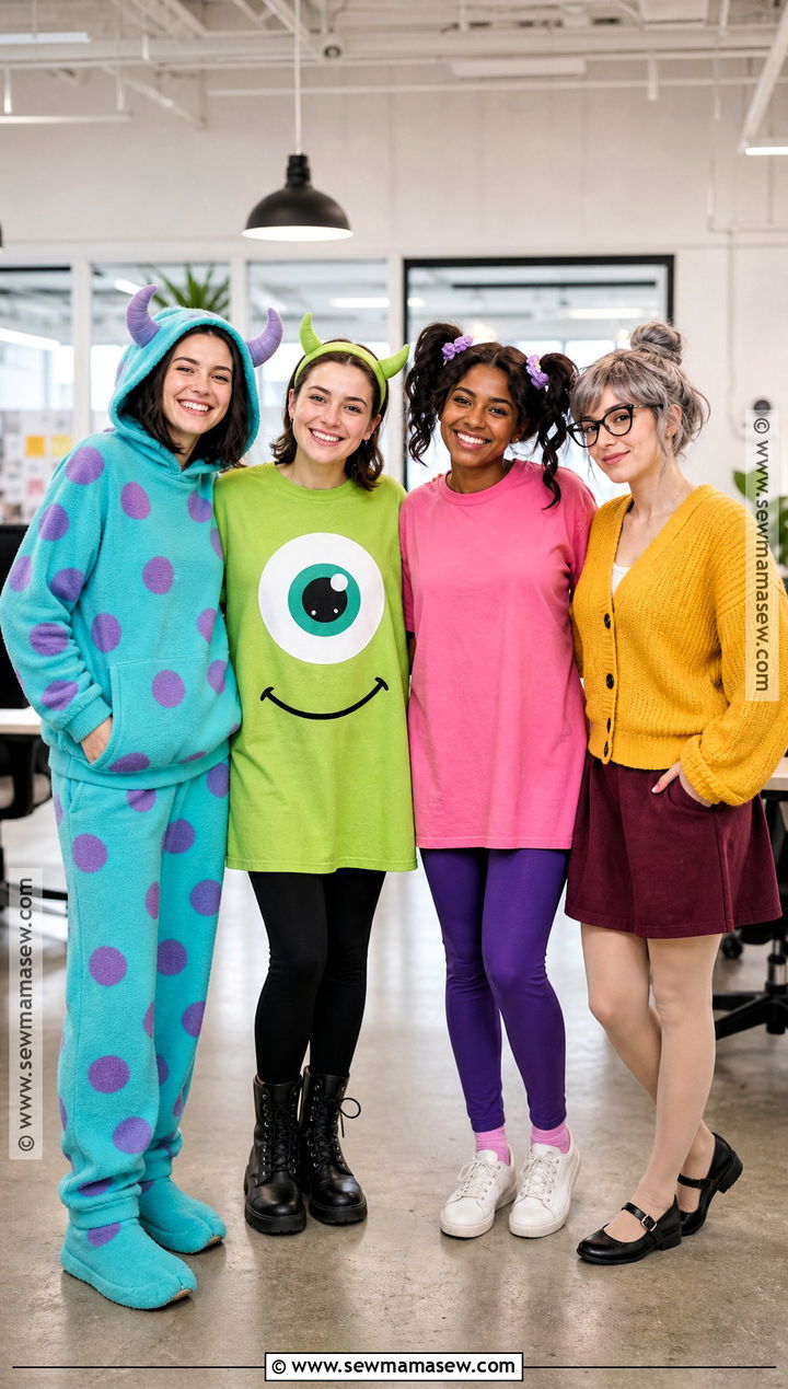 Monsters Inc Group Costume - 35 costumes for 4