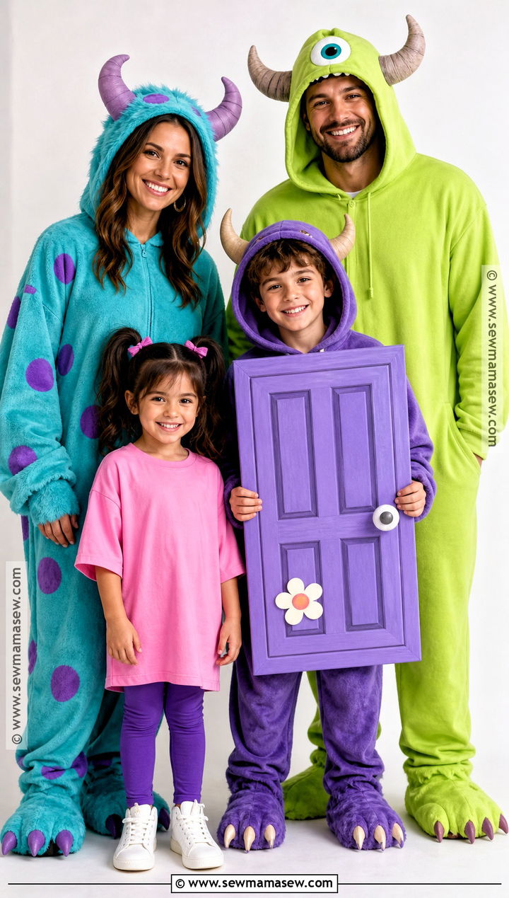 Monsters Inc Family Costume With Toddler - 35 family halloween costumes with for toddlers