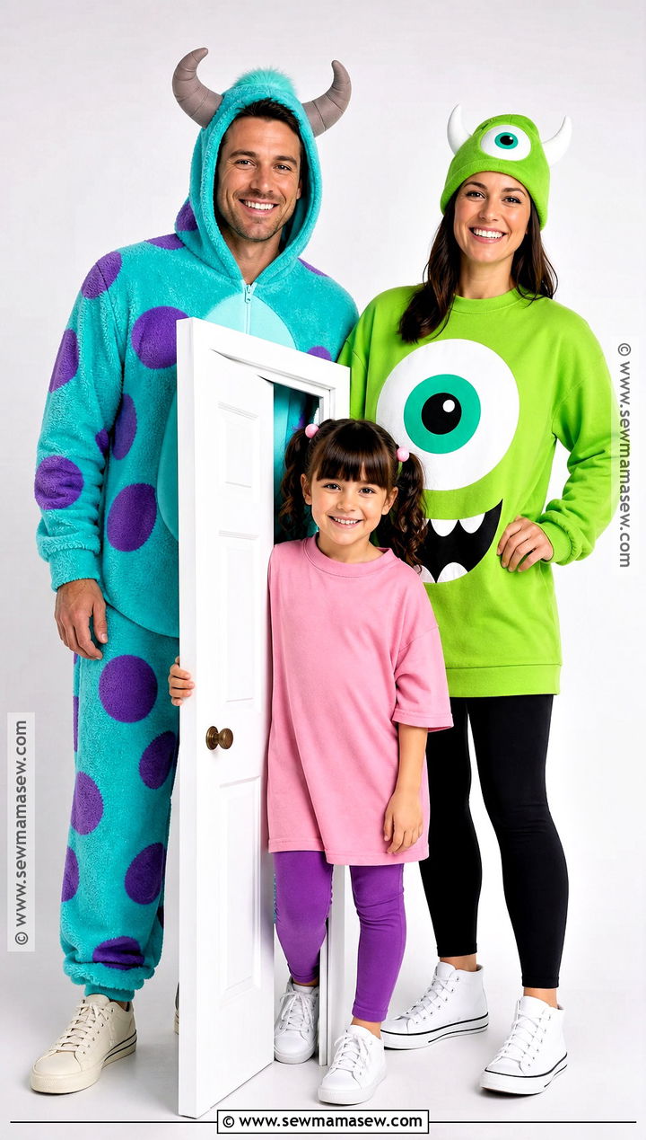 Monsters Inc Family Costume - 30 cute family halloween costumes for 3