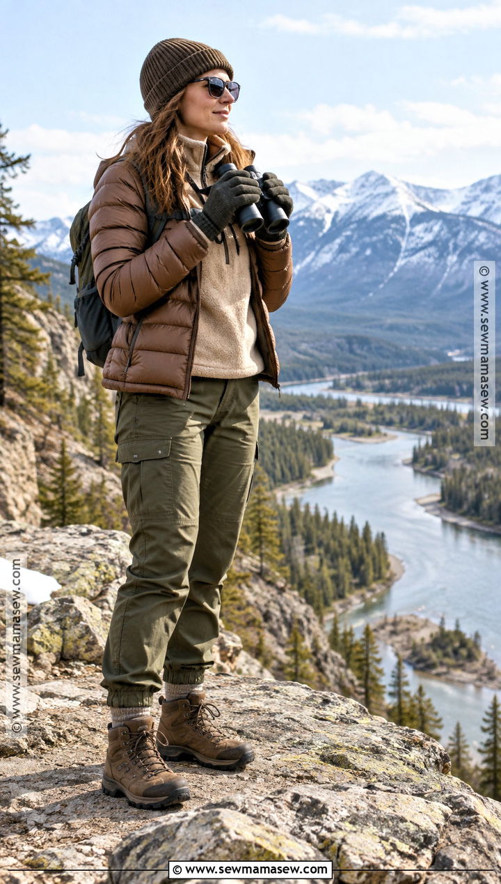 Montana Fall Wildlife Watching Outfit With Cargo Pants - 15 montana vacation outfits fall