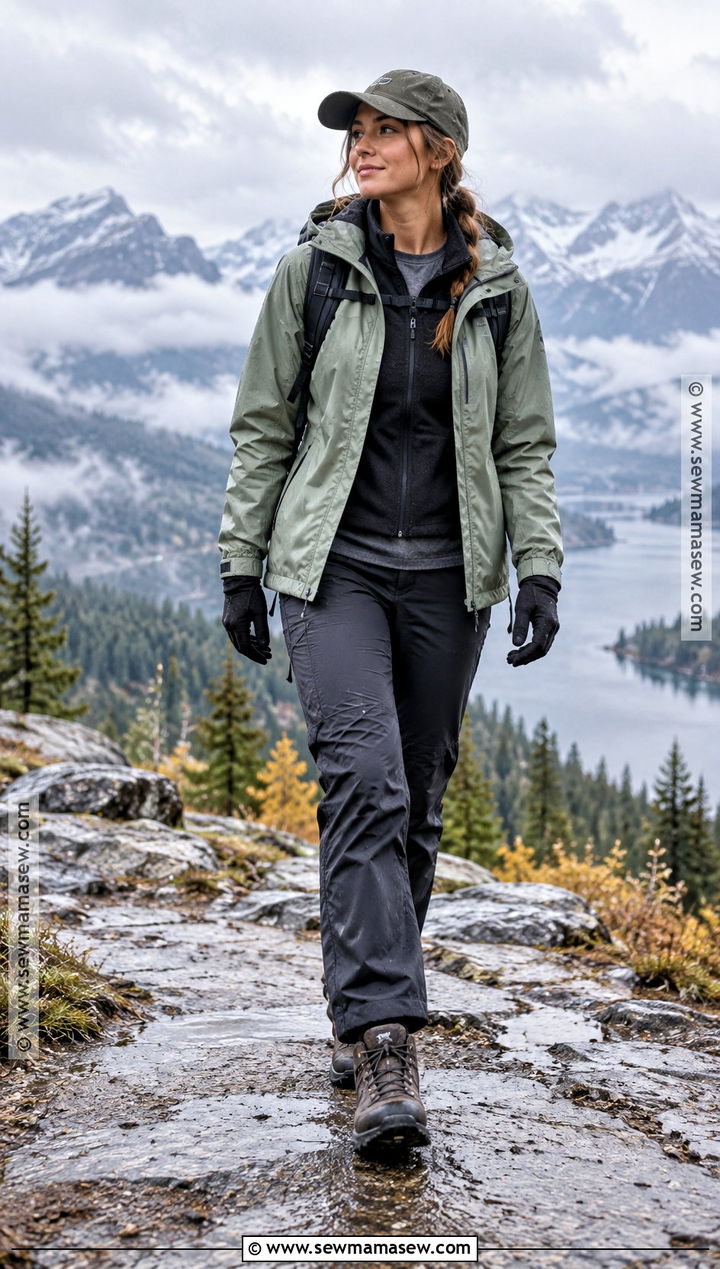 Montana Rainy Fall Outfit With Waterproof Jacket - 15 montana vacation outfits fall