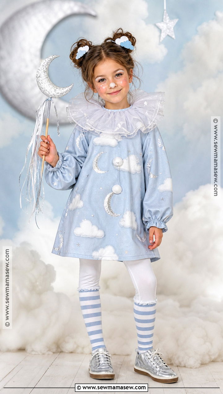 Moon And Cloud Girl Clown Costume - 30 girl clown costume ideas
