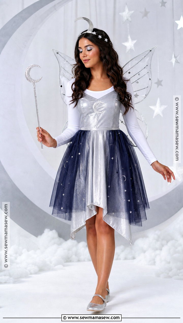 Moon Fairy Costume With Silver Wings - 30 Costume Ideas For Halloween