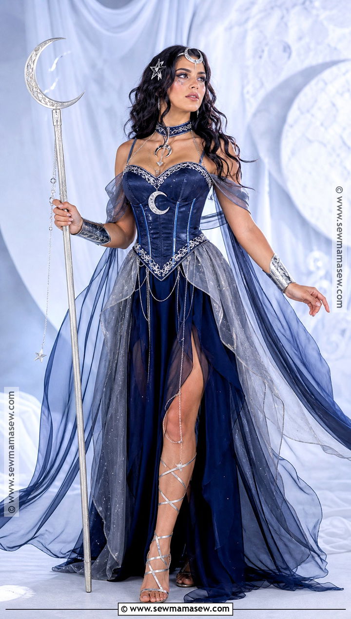 Moon Goddess Blue Corset Costume - 35 Blue Corset Halloween Costumes