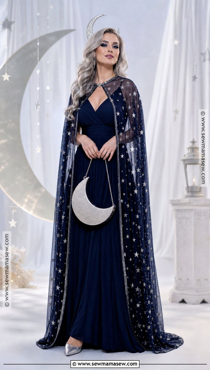 Moon Goddess Costume With Star Cape - 30 Fashion Halloween Costumes