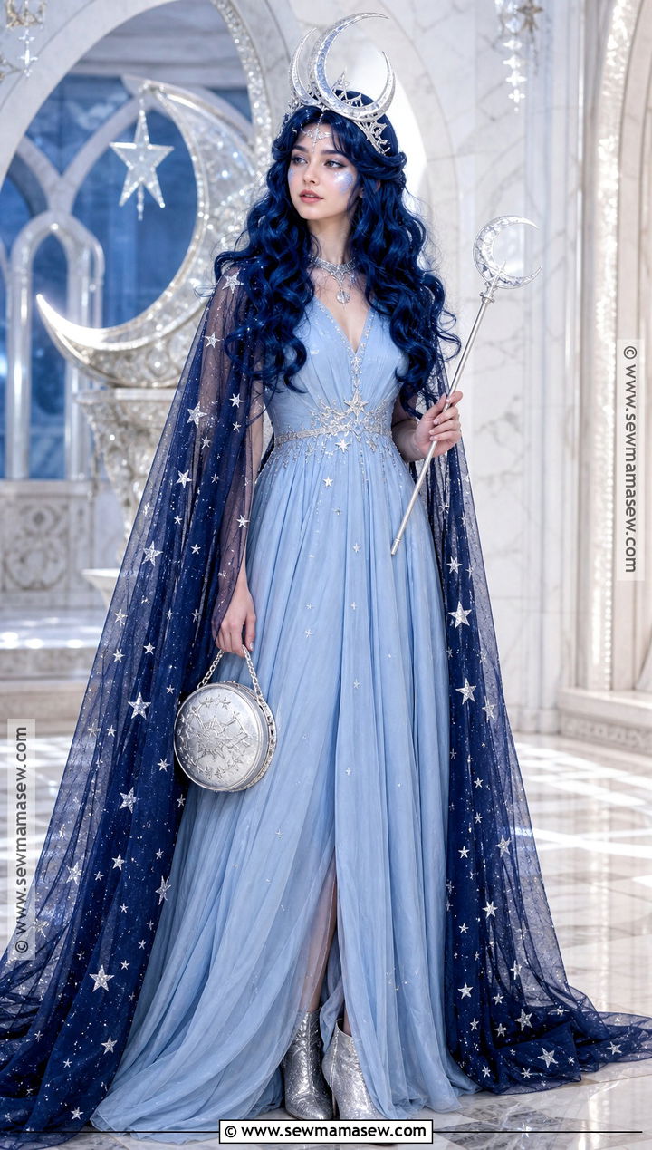 Moon Princess Costume With Blue Hair - 30 halloween costumes blue hair