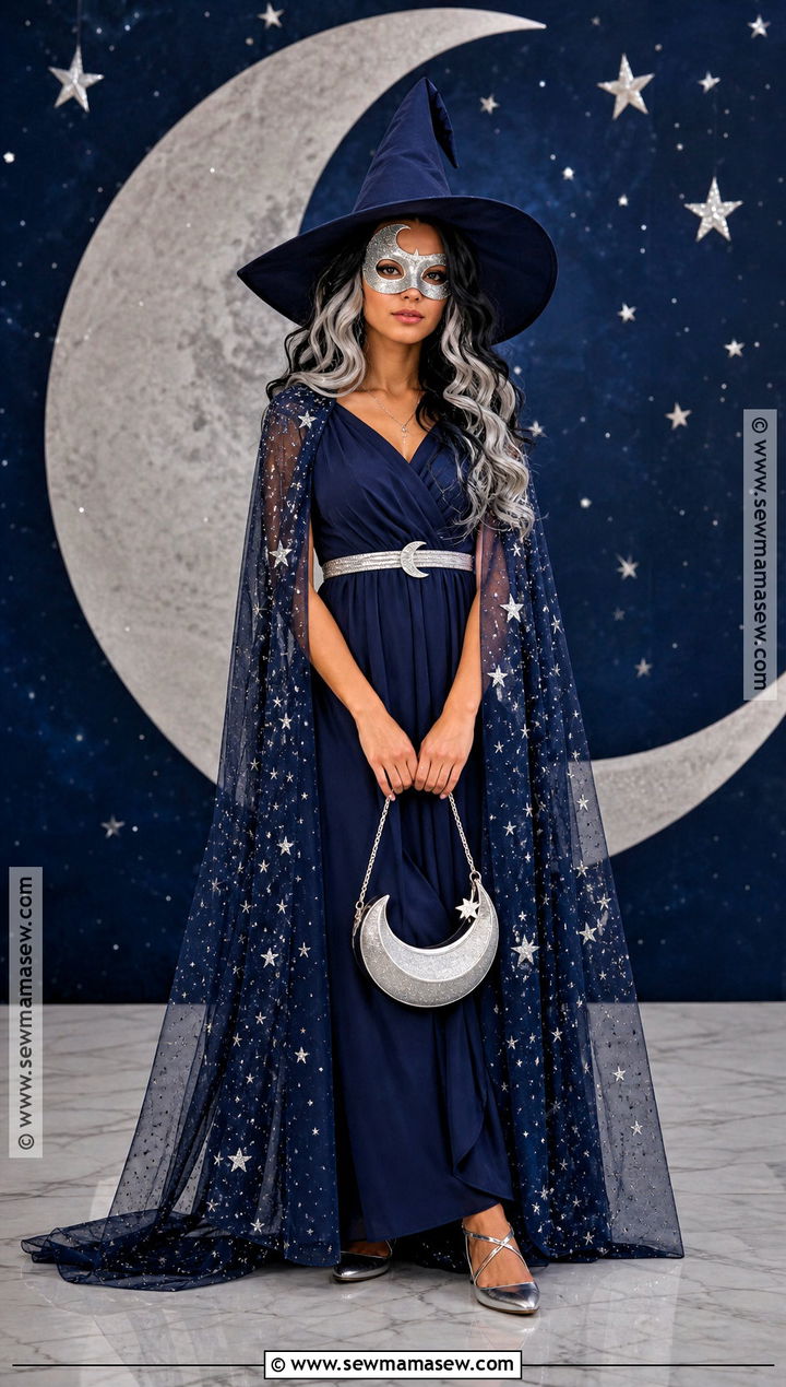 Moon Witch Mask Costume - 30 witch mask ideas