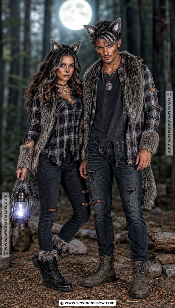 Moonlight Werewolf Couple Costume - 30 scary couple costumes