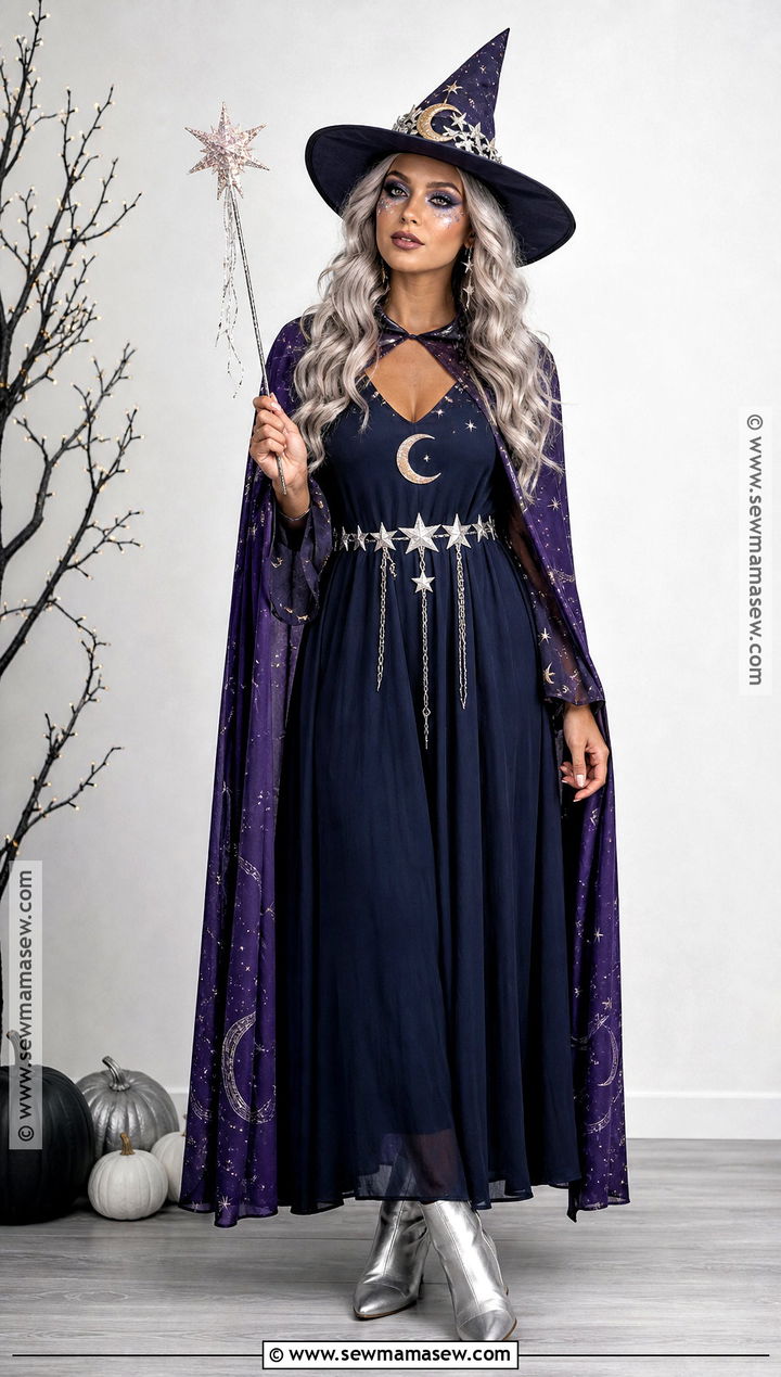 Moonlight Witch Costume With Silver Details - 35 killer costume ideas