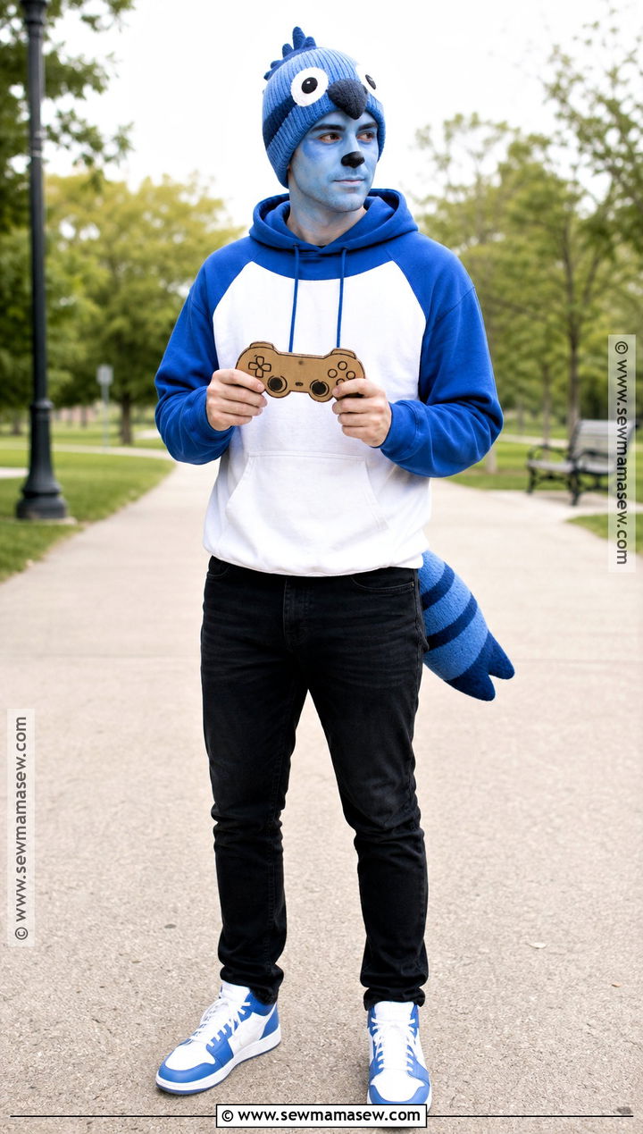 Mordecai Costume With Blue Hoodie - 30 Cartoon Network Costumes