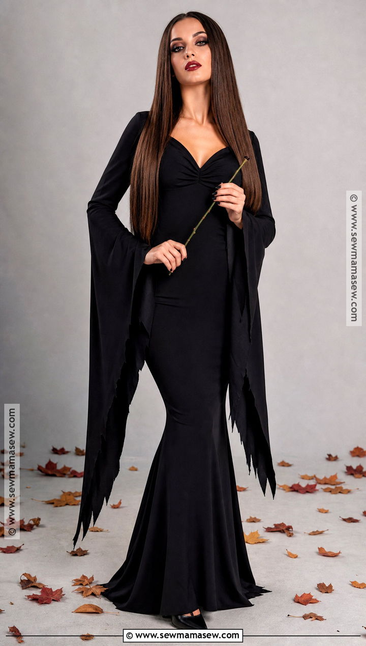 Morticia Addams Costume - 50 brunette halloween costumes ideas