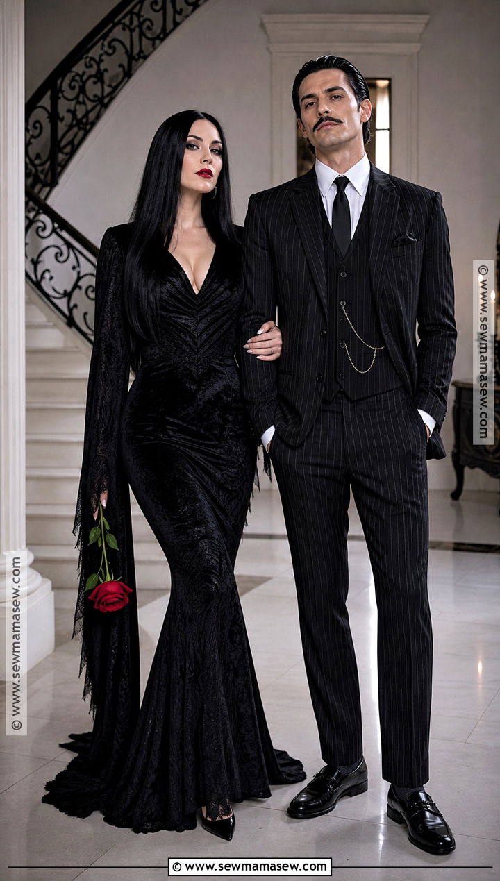Morticia And Gomez Addams Couple Costume - 40 couple costume ideas