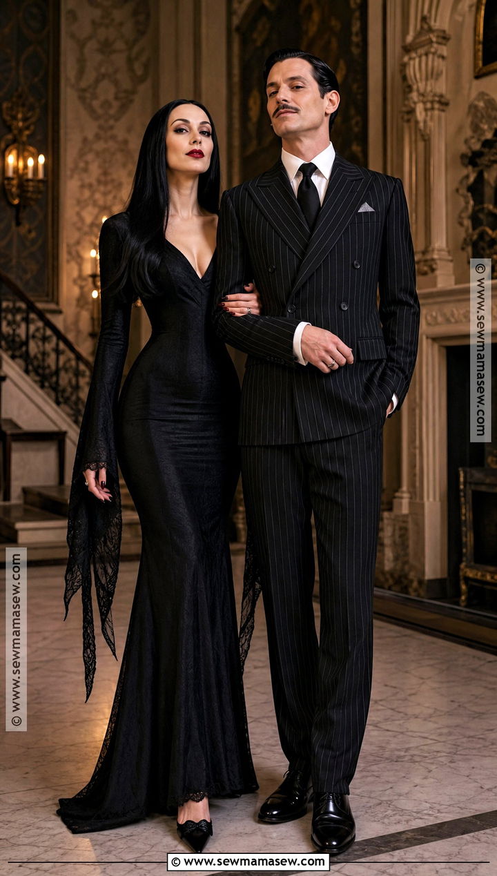 Morticia And Gomez Addams Couple Costume - 45 halloween costumes for couples