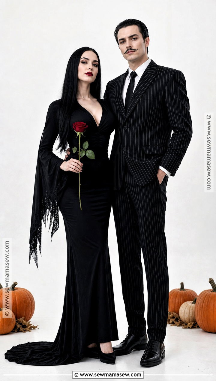 Morticia And Gomez Addams Couple Costume - 50 couples costume ideas