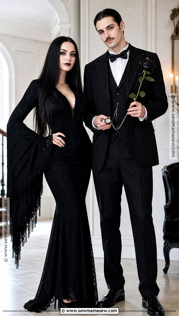 Morticia And Gomez Costume - 40 last minute couples costumes