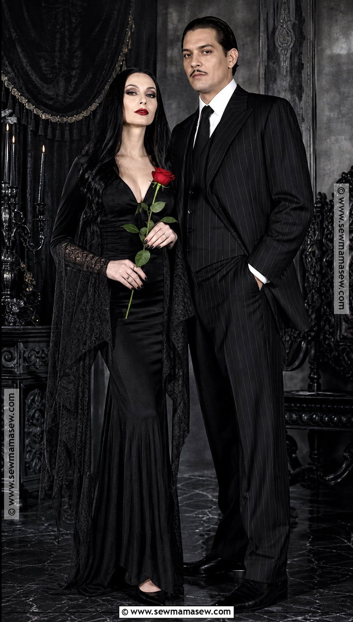 Morticia And Gomez Couple Costume - 30 couple outfits halloween