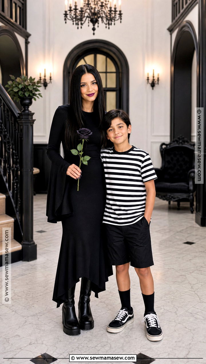 Morticia And Pugsley Costume - 30 mother son halloween costumes