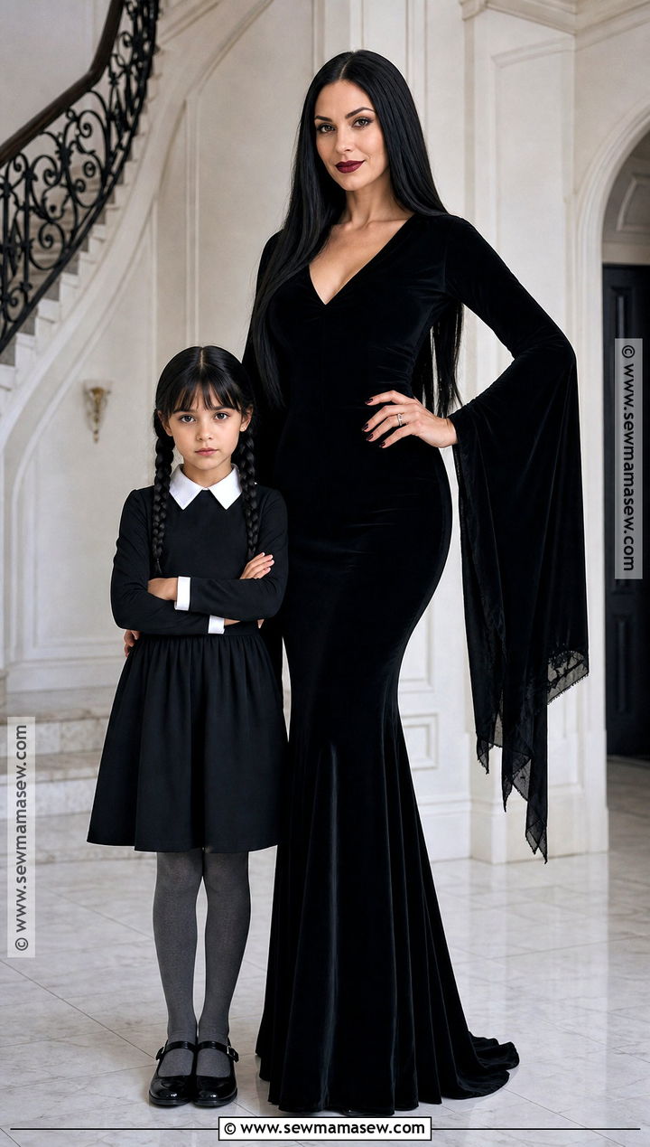 Morticia And Wednesday Addams Costume - 30 Mommy And Me Costumes Daughters