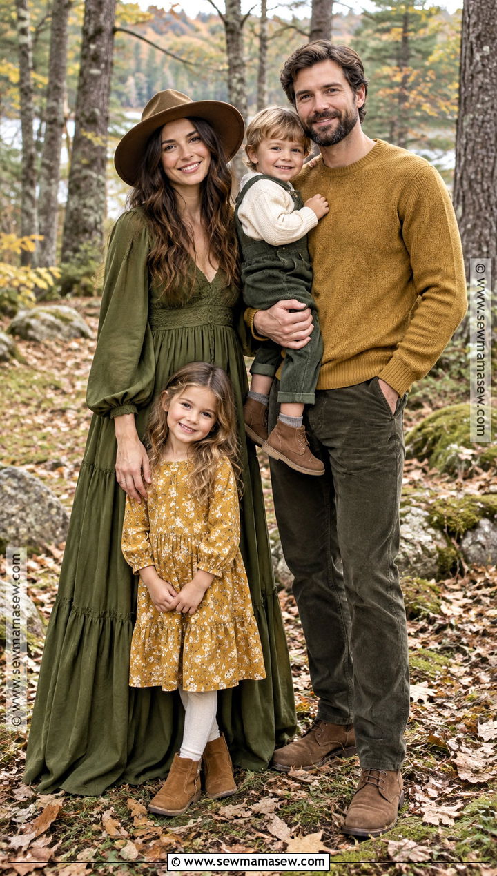 Moss Green Mustard And Brown Family Picture Outfits - 15 fall family pictures outfits color schemes green