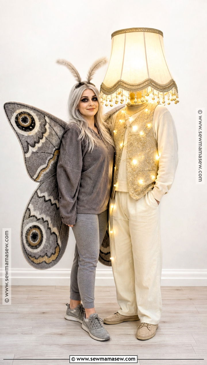 Moth And Lamp Duo Costume - 35 easy duo halloween costumes