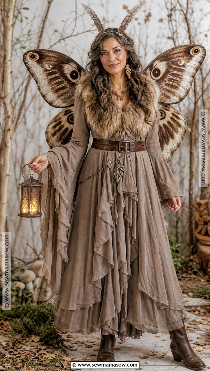 Moth Queen Costume With Layered Wings - 30 Halloween Costumes Solo for Women